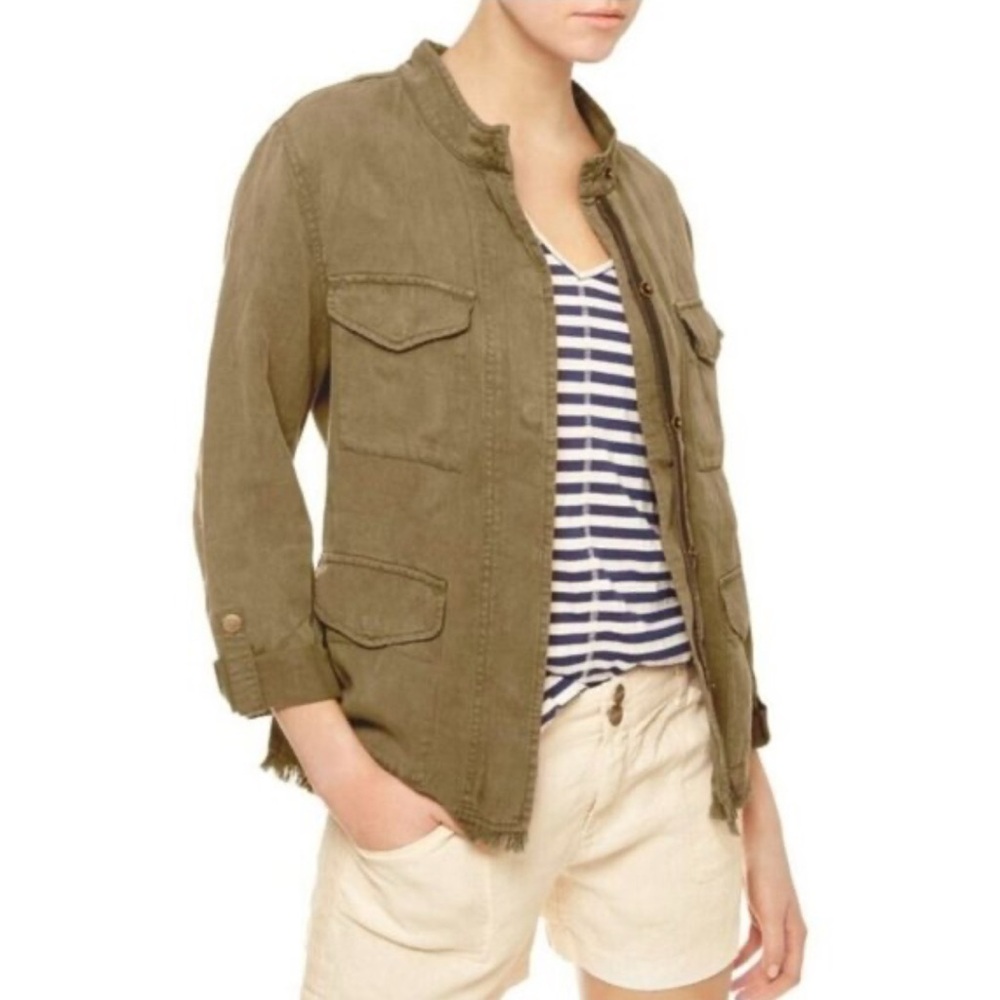 Sanctuary Frayed Hem Utility Jacket